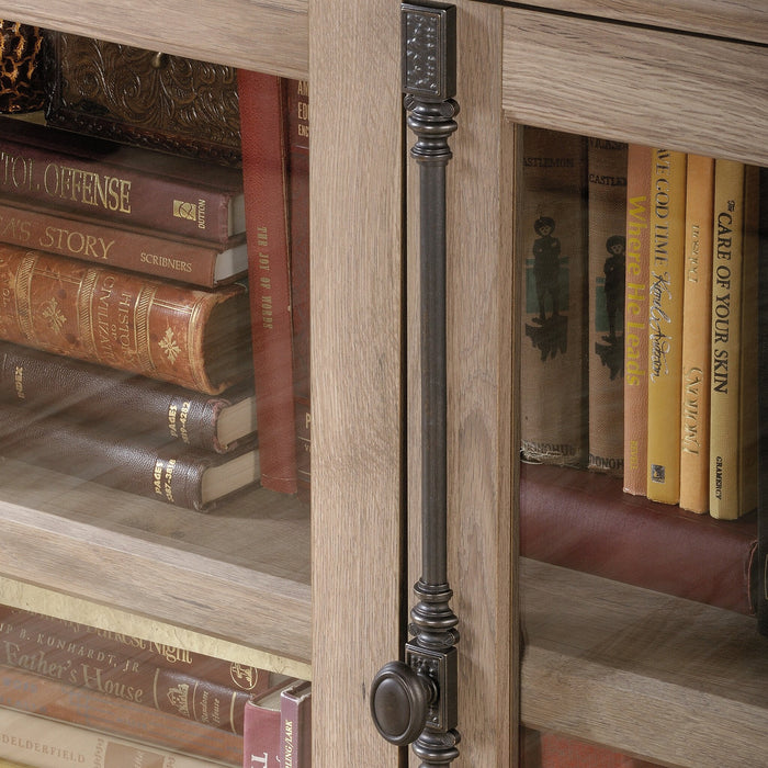 Meuble pour téléviseur rustique Barrister Lane de 70 po avec rangement et système de gestion des câbles pour téléviseurs jusqu’à 80 po - chêne