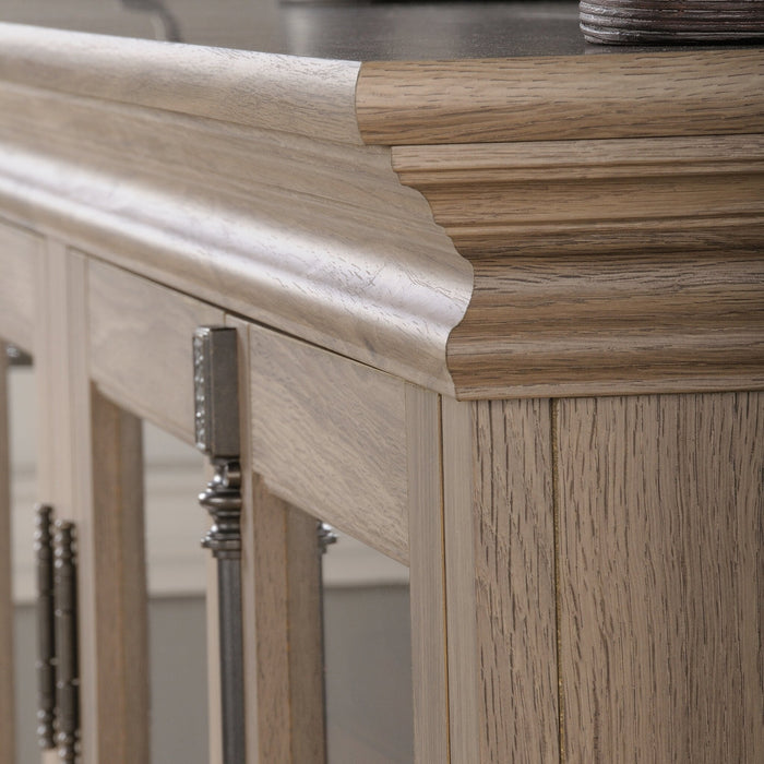 Meuble pour téléviseur rustique Barrister Lane de 70 po avec rangement et système de gestion des câbles pour téléviseurs jusqu’à 80 po - chêne