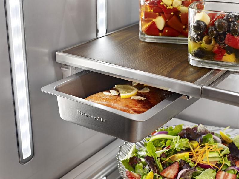 Réfrigérateur KitchenAid de 24 pi³ et de 36 po à portes françaises - acier inoxydable avec fini PrintShieldMC - KRFC704FPS