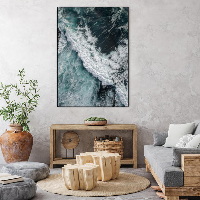 Œuvre d’art murale sur toile encadrée noire « From Above 9 » 24 x 32