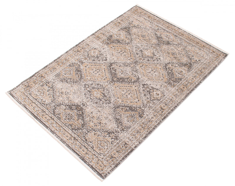 Carpette Leandra taupe/grise 5 pi 3 po x 7 pi 3 po