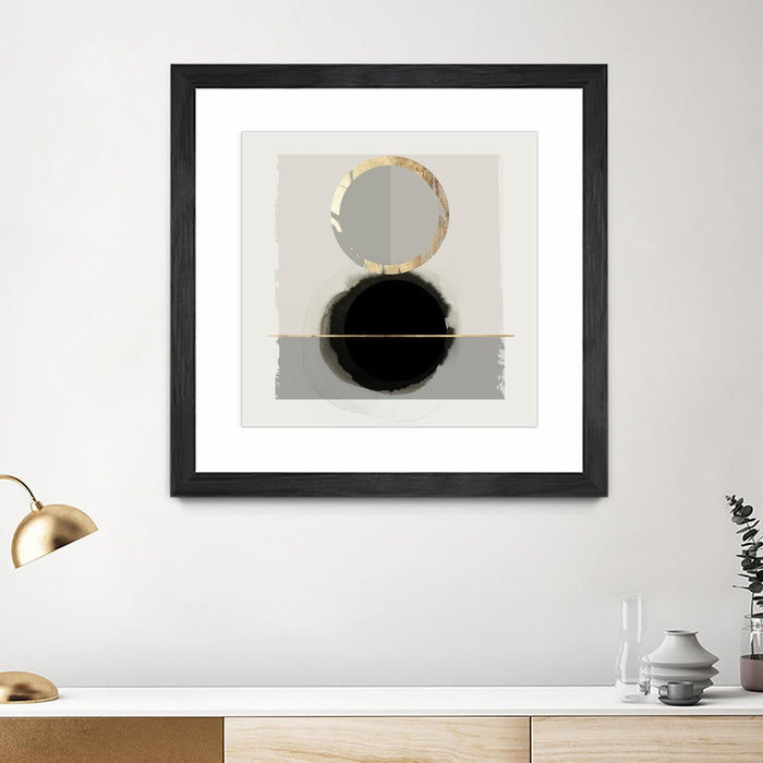 Œuvre d’art murale encadrée noire et mate « Dream Life Inspired I » 36 x 36
