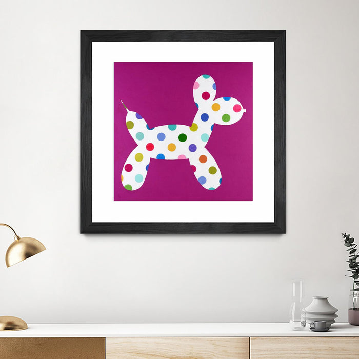 Œuvre d’art murale encadrée noire et mate « Dottie » 30 x 30