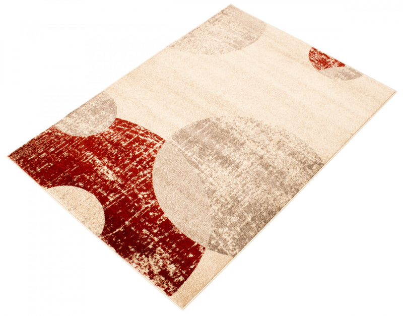 Carpette Ellegance ivoirerouge 3 pi 11 po x 5 pi 7 po