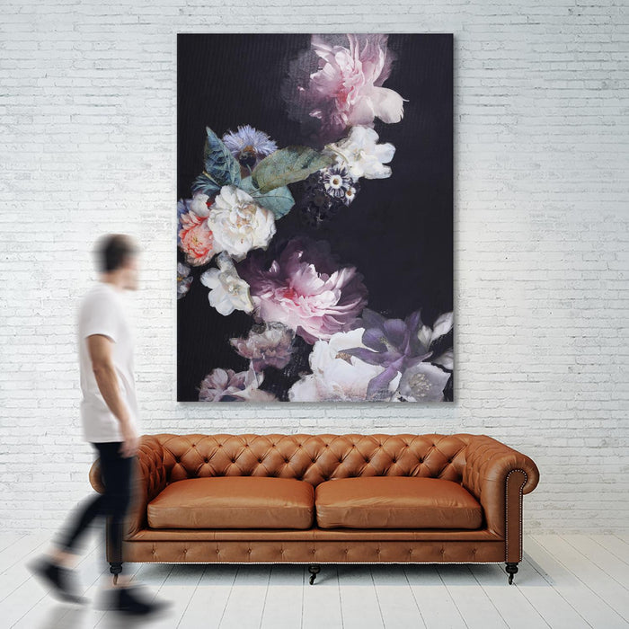 Œuvre d’art murale Giant Art « Purple Blossom 1 » 72 x 54