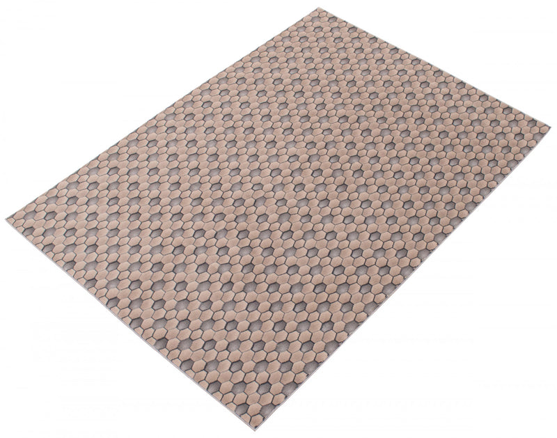 Carpette Ranger taupe/grise 5 pi 3 po x 7 pi 3 po