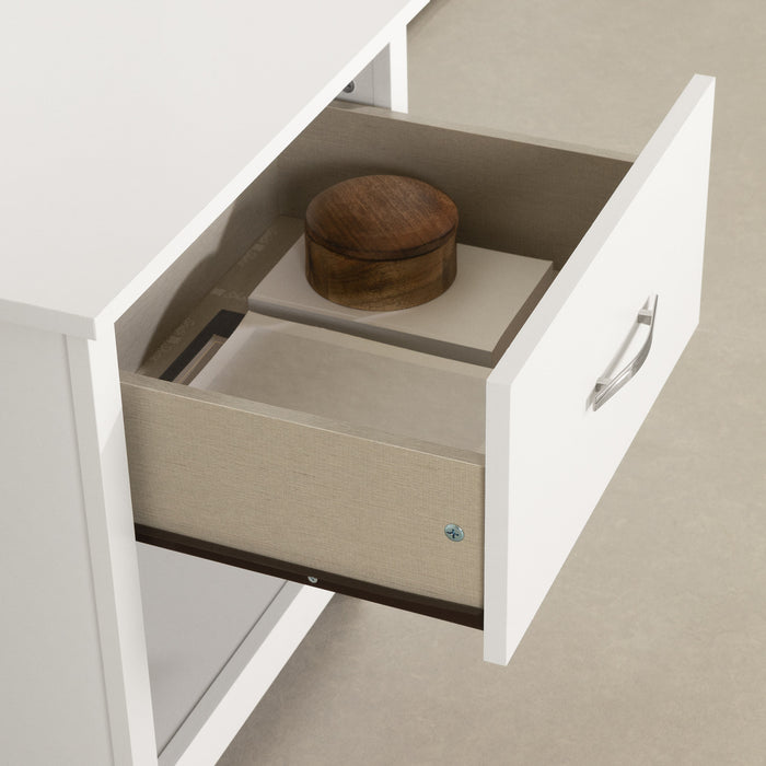 Fusion Table de Chevet 1 Tiroir - Blanc solide