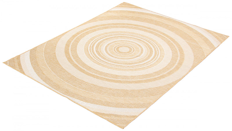 Carpette Neisha Modern dorée 6 pi 7 po x 9 pi 6 po