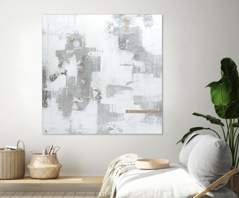 Œuvre d’art murale Giant Art « Haloed In Metallic Ii » 54 x 54
