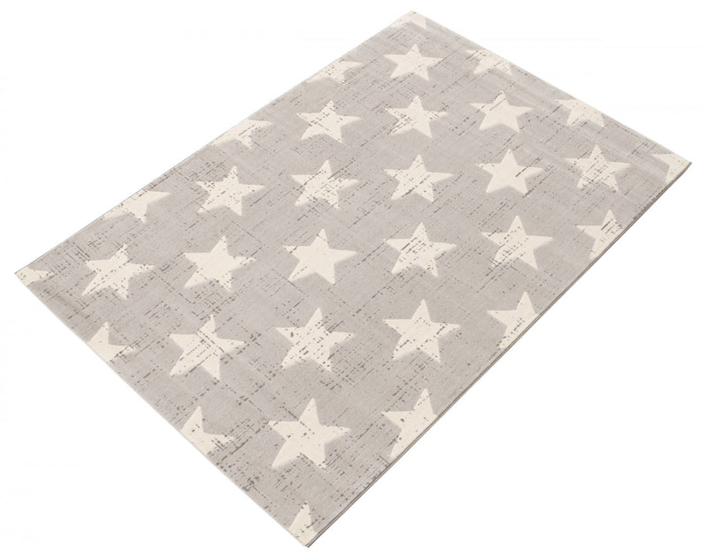 Carpette Ira gris clair 5 pi 3 po x 7 pi 7 po