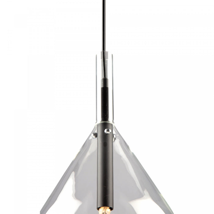 Luminaire suspendu Conic noir à 1 ampoule