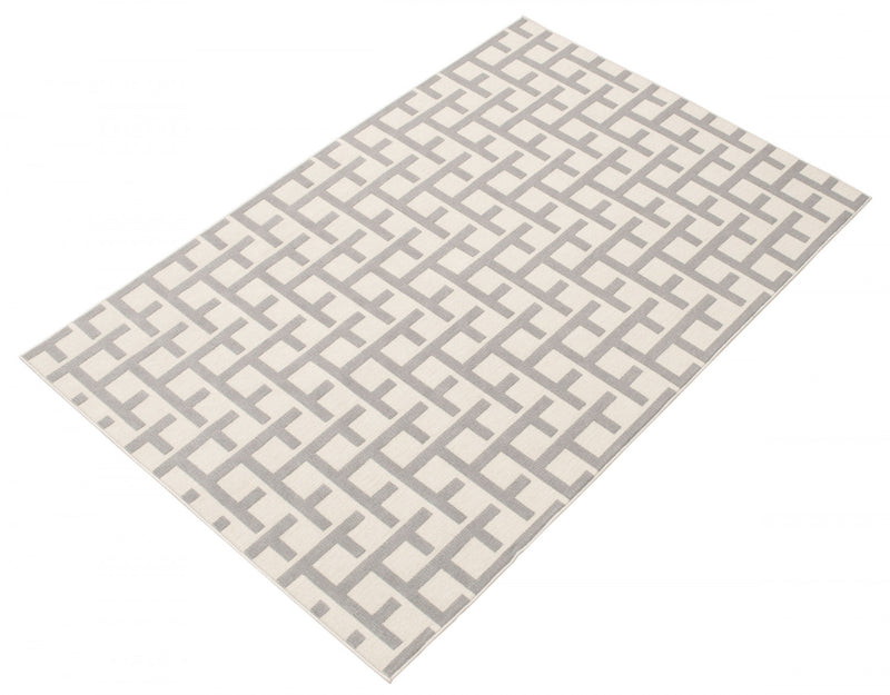 Carpette Brangane gris clair 6 pi 7 po x 9 pi 6 po