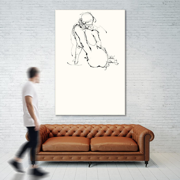 Œuvre d’art murale Giant Art « Contour Figure 4 » 72 x 48
