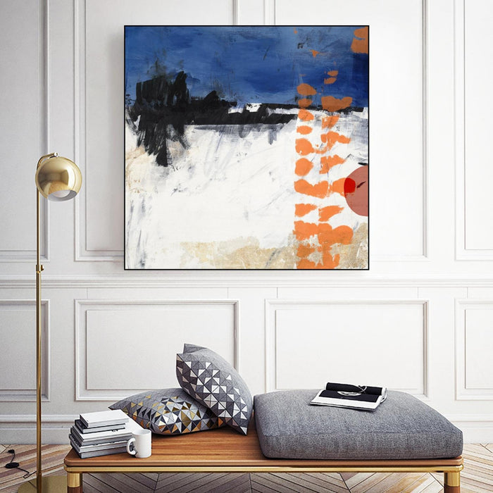 Œuvre d’art murale sur toile encadrée noire « Midnight Rise Ii » 20 x 20
