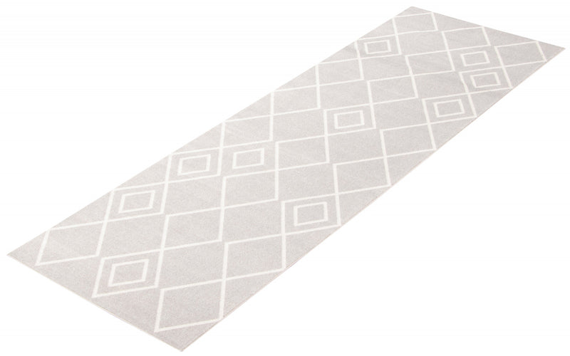 Carpette Kenza grise lavable à la machine - 2 pi 6 po x 8 pi 0 po