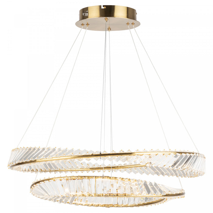 Lustre Stella laiton brossé à DEL de 65 W