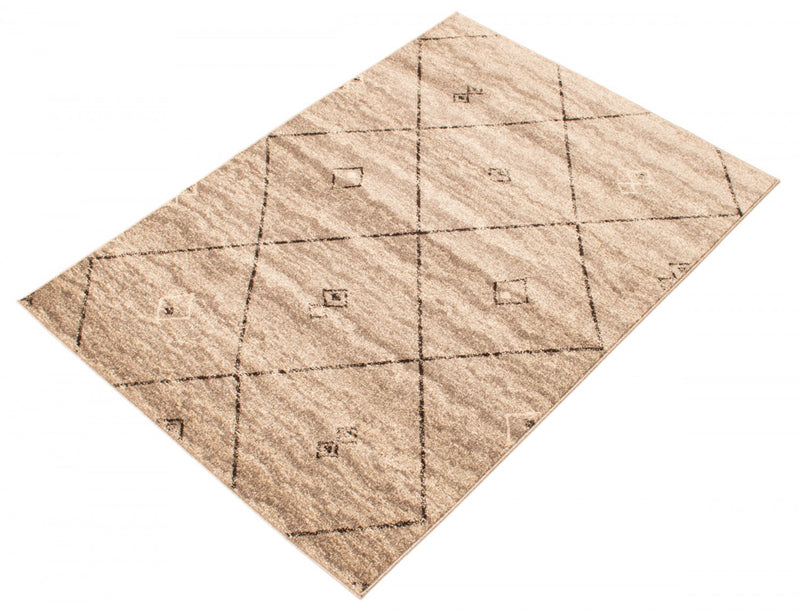 Tapis Grande, gris / brun, 6 pi 7 po X 9 pi 6 po