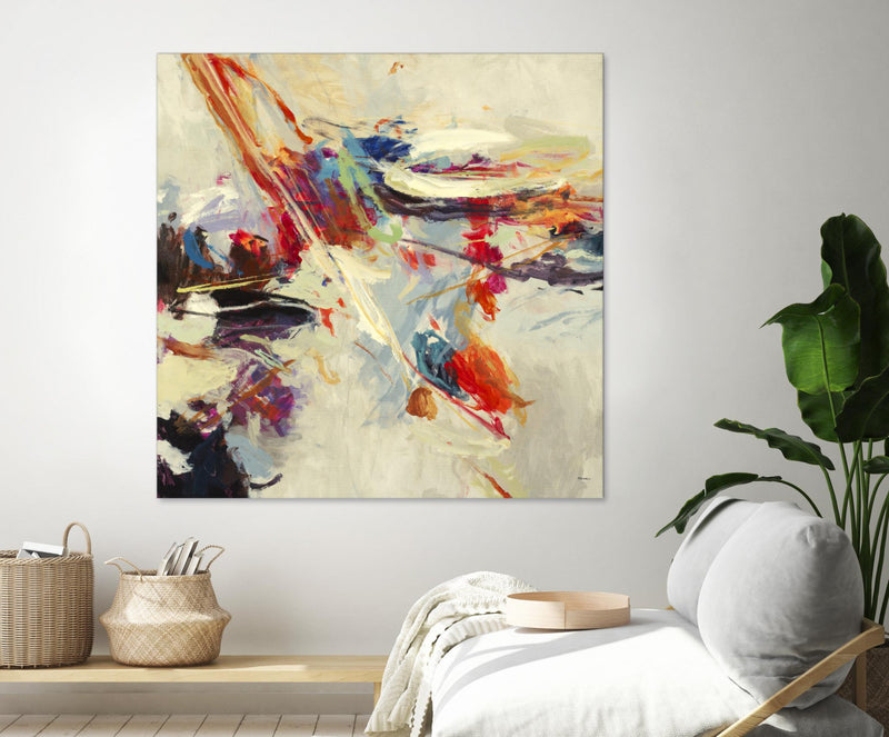 Œuvre d’art murale Giant Art « Positive Energy I » 54 x 54