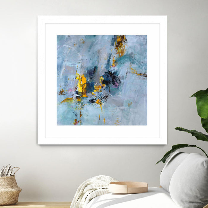 Œuvre d’art murale encadrée blanche et mate « Prize Of The Day » 36 x 36