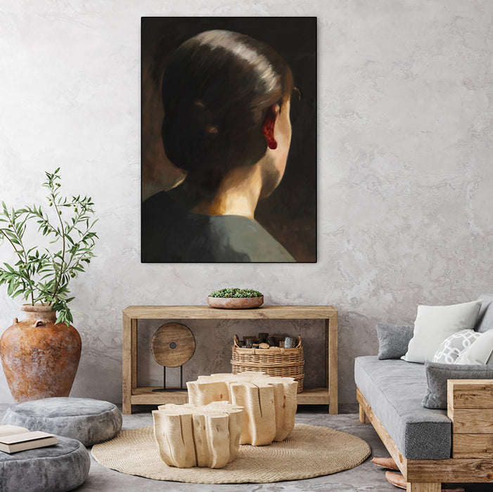 Œuvre d’art murale sur toile encadrée noire « Ines » 30 x 40