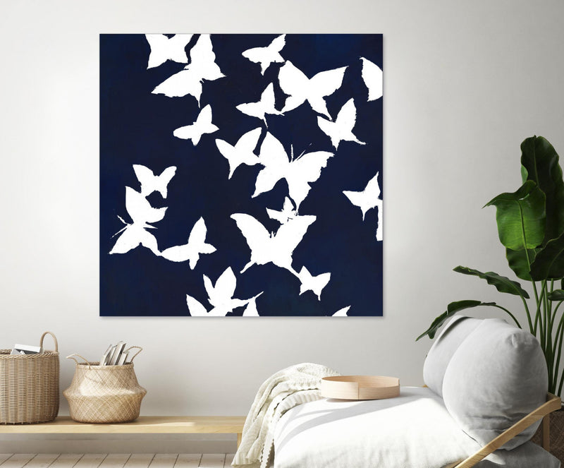 Œuvre d’art murale Giant Art « Flutterbys V3 » 54 x 54