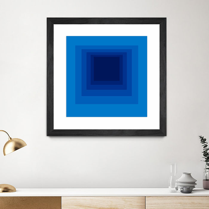 Œuvre d’art murale encadrée noire et mate « After Josef B » 36 x 36