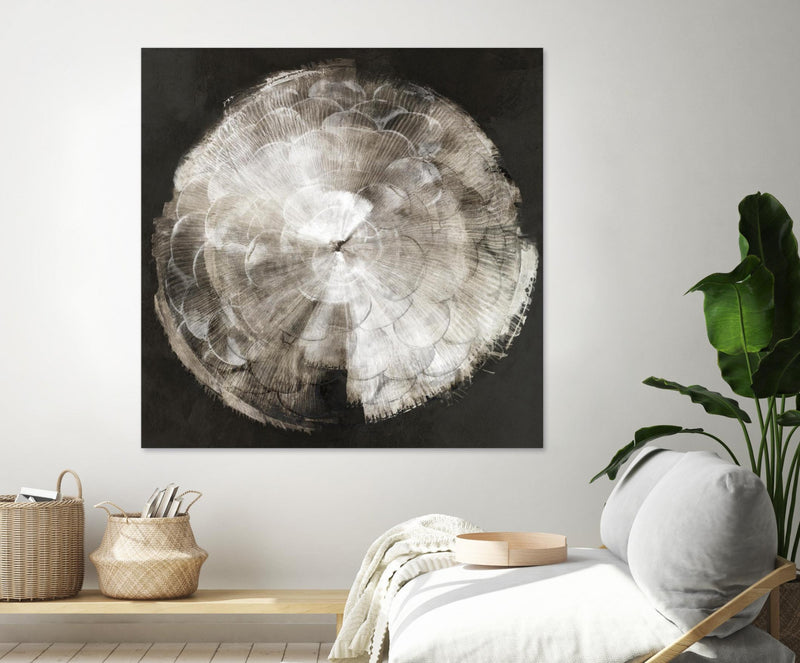 Œuvre d’art murale Giant Art « Touch Of Darkened Silver » 54 x 54