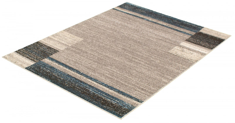 Carpette Aya gris-bleu - 5 pi 3 pox 7 pi 3 po