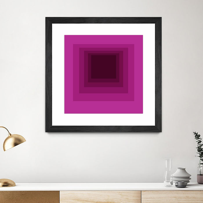 Œuvre d’art murale encadrée noire et mate « After Josef G » 30 x 30