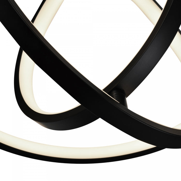 Luminaire suspendu orbe Sienna noir à DEL de 30 W