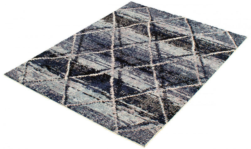 Carpette Makondo Abstract bleu - 8 pi 0 pox 10 pi 0 po