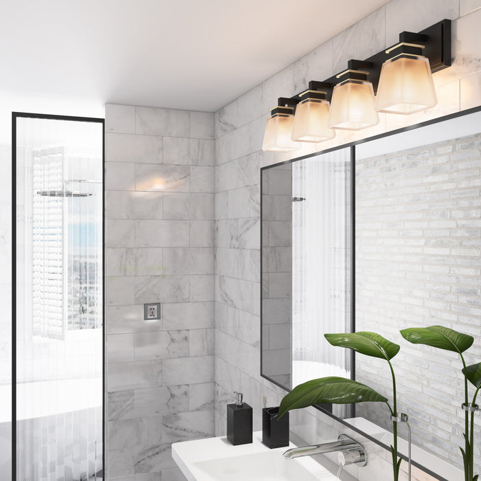Applique murale I Eastwood à 4 ampoules pour salle de bain