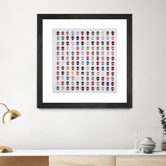 Œuvre d’art murale encadrée noire et mate « Gorgeous Crowd » 36 x 36