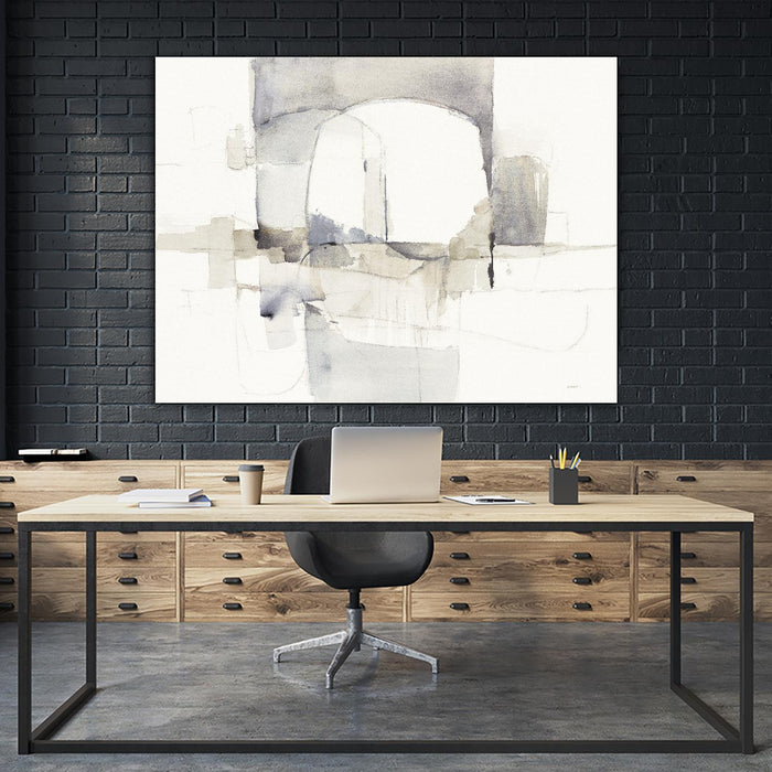 Œuvre d’art murale Giant Art « Improvisation I Gray » 72 x 54
