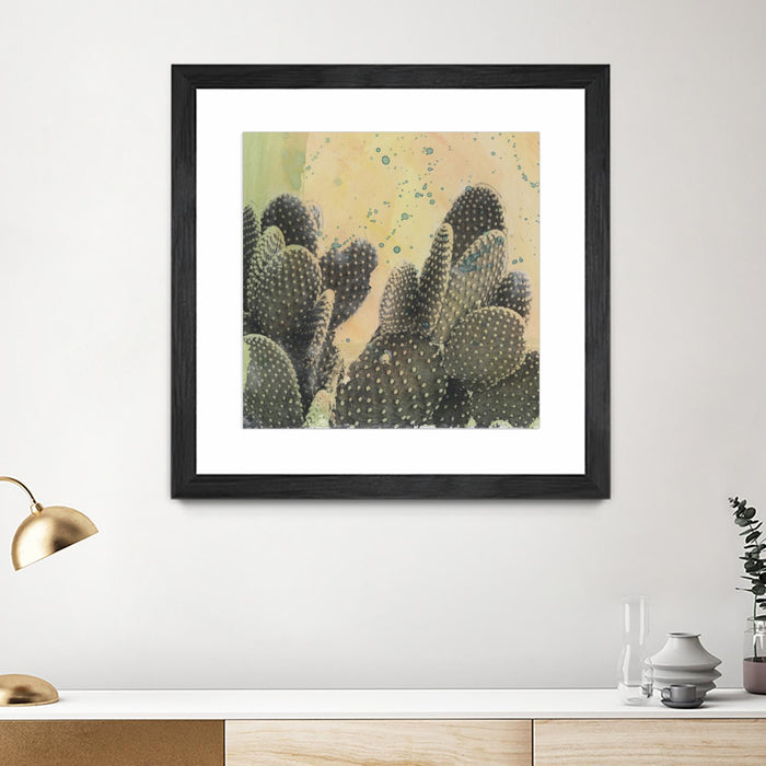 Œuvre d’art murale encadrée noire et mate « Desert Dreams Ii » 30 x 30