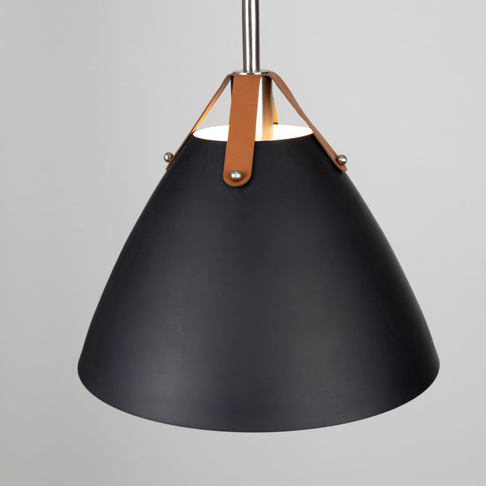 Lampe à pied Tote noire et laiton