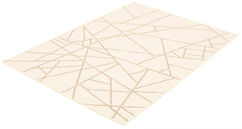 Carpette Sadie Abstract champagne taupe - 5 pi 3 pox 7 pi 7 po