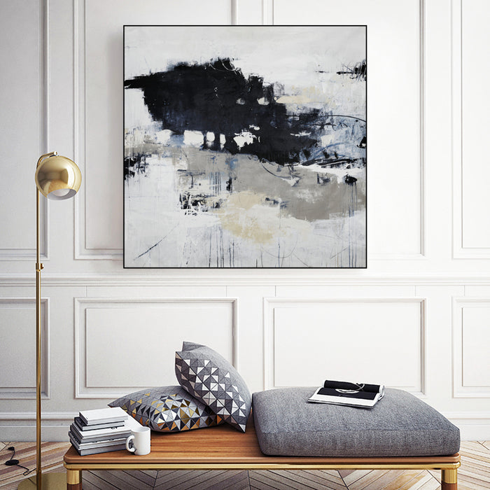 Œuvre d'art murale sur toile encadrée noire « Big Bonanza » 20 x 20