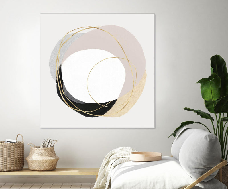 Œuvre d’art murale Giant Art « Ring Of Gold Ii » 54 x 54