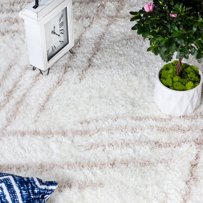 Carpette Ker crème à rayures 4 x 6