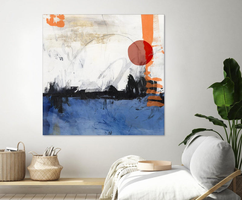 Œuvre d’art murale Giant Art « Midnight Rise I » 72 x 72