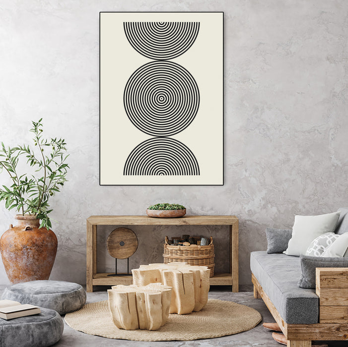 Œuvre d’art murale sur toile encadrée noire « Simplicity Ii » 30 x 40
