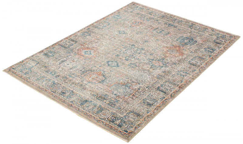 Carpette Bolivar Yalameh bleu -gris - 5 pi 3 pox 7 pi 6 po
