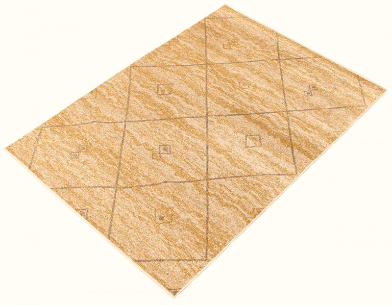Tapis Grande Ivoire / Or 6pi 7 po X 9pi 6po