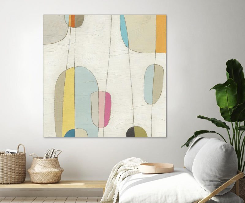 Œuvre d’art murale Giant Art « Molecular Motion Iv » 54 x 54