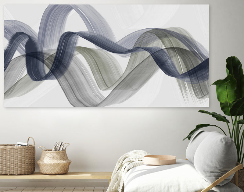 Œuvre d’art murale Giant Art « Bending Curves Ii » 72 x 36