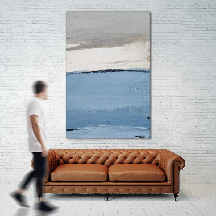 Œuvre d’art murale Giant Art « Blue Flatlands I » 72 x 48