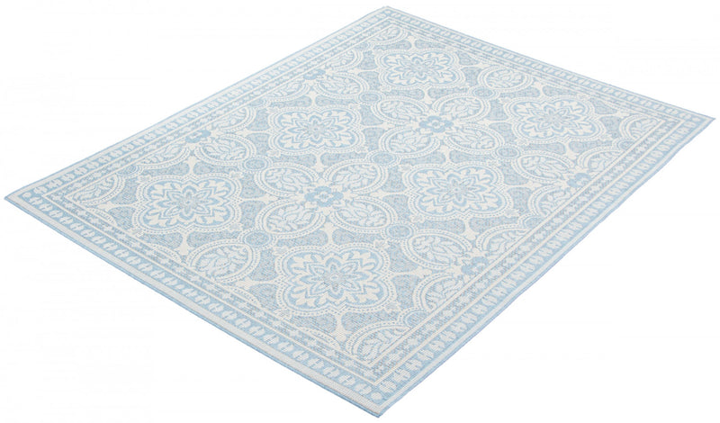 Carpette Neisha Traditional bleu clair 6 pi 7 po x 9 pi 6 po