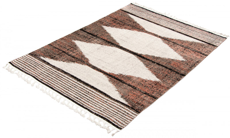  Carpette Vera Losange ivoire - 7 pi 10 po x 10 pi 5 po