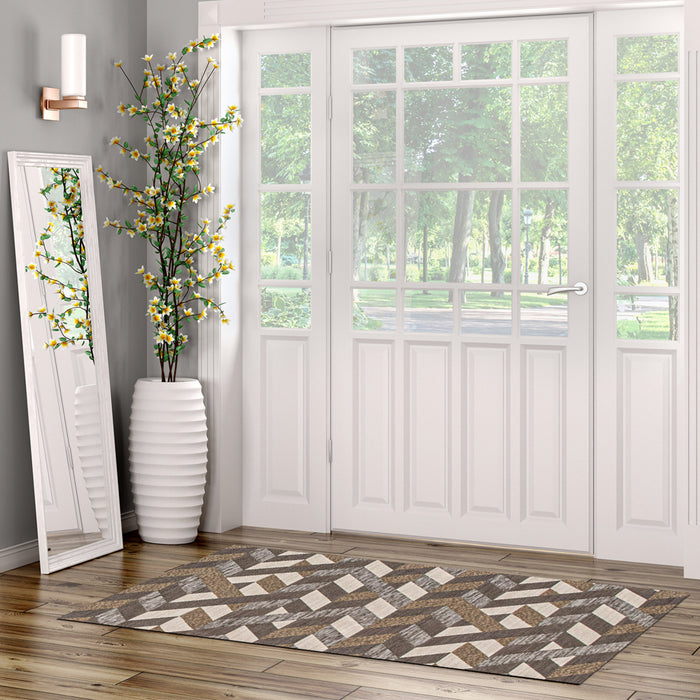 Carpette Bellezza brun foncé 2 pi 2 po x 6 pi 0 po - Ensemble de 2
